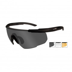 Lunettes balistiques Wiley X Saber Advanced – Monture noire • Kit 3 écrans
