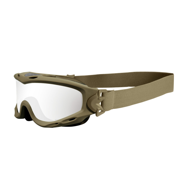 Masque balistique SPEAR Tan – 3 écrans (Fumé/Incolore/Orange) | Wiley X | PROS-F.A.S