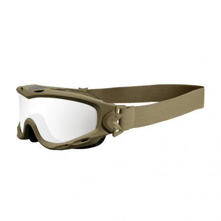 Masque balistique SPEAR Tan – 3 écrans (Fumé/Incolore/Orange) | Wiley X | PROS-F.A.S