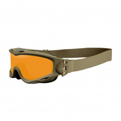 Masque balistique SPEAR Tan – 3 écrans (Fumé / Incolore / Orange)