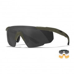 Lunettes de protection balistique Saber Advanced vert olive avec 3 écrans interchangeables