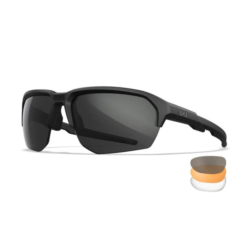Lunettes balistiques Jakl noir – kit verres fumé / incolore / orange Lunettes balistiques Jakl noir – kit verres fumé / incolore / orange