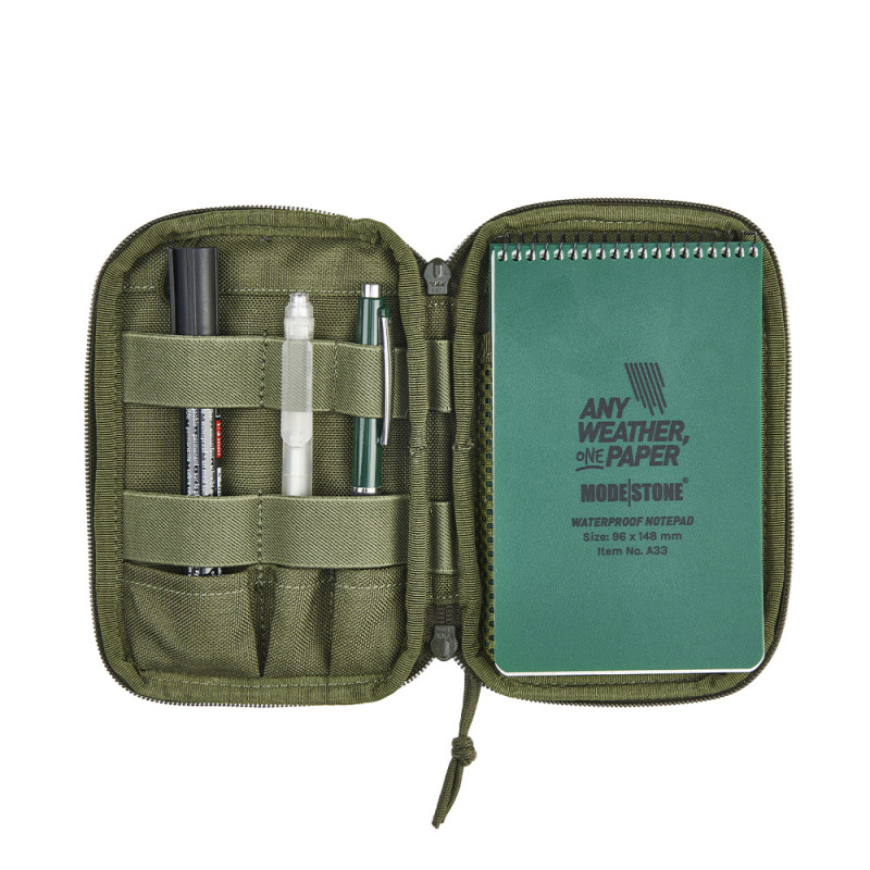 Pochette tactique pour carnet tout-temps 96×148 mm – robuste vert olive Pochette tactique pour carnet tout-temps 96×148 mm – robuste vert olive