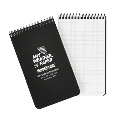 Carnet tout-temps 100 pages – imperméable, compact noir (76×130 mm)