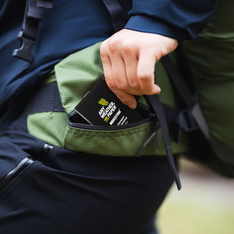 Mini carnet tout-temps 28 pages – imperméable et compact, noir