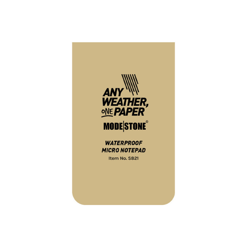 Mini carnet tout-temps 28 pages – imperméable et compact tan