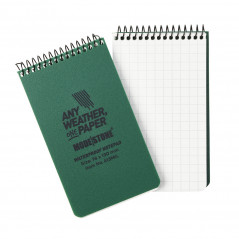 Carnet tout-temps militaire 100 pages – robuste & étanche – 76 × 130 mm – vert olive
