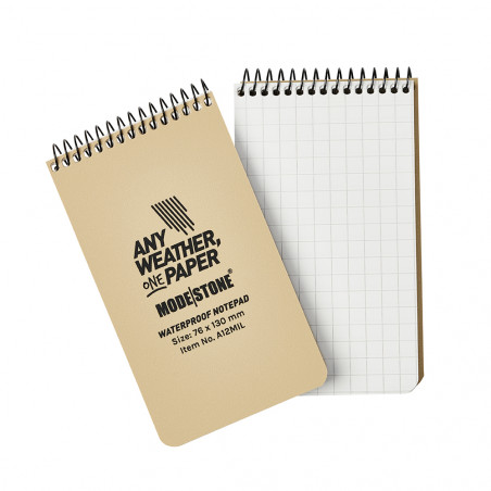 Carnet tout-temps militaire 100 pages – robuste & étanche – 76 × 130 mm – vert olive