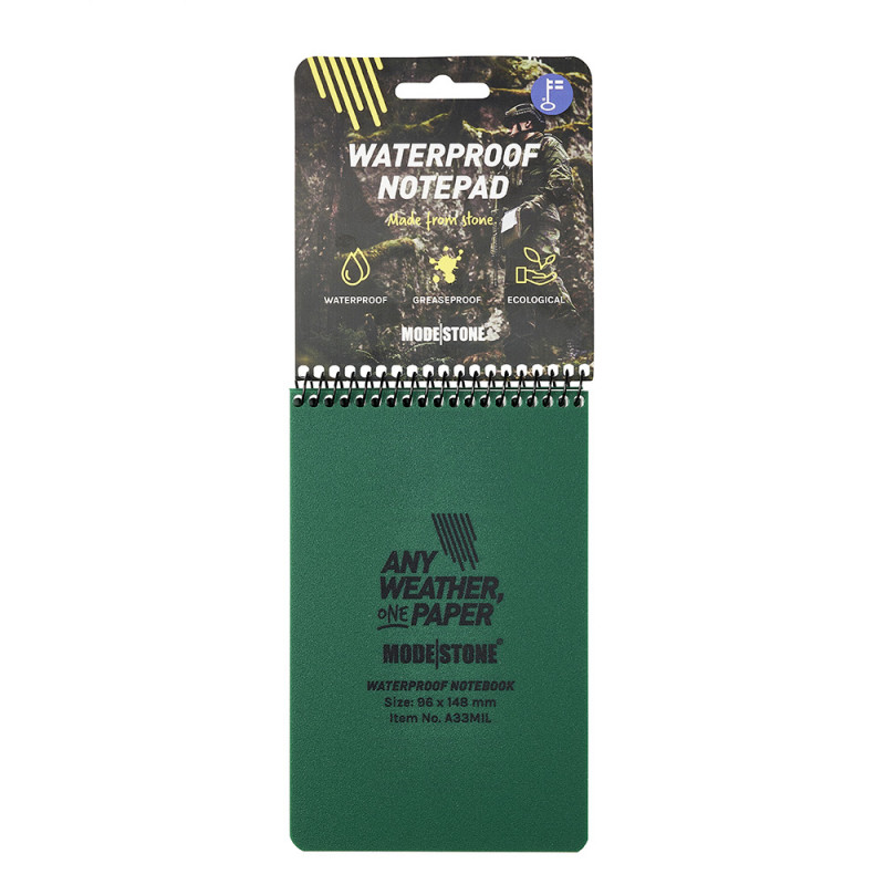 Carnet tout-temps militaire vert olive 96 × 148 mm – robuste & imperméable Carnet tout-temps militaire vert olive 96 × 148 mm – robuste & imperméable