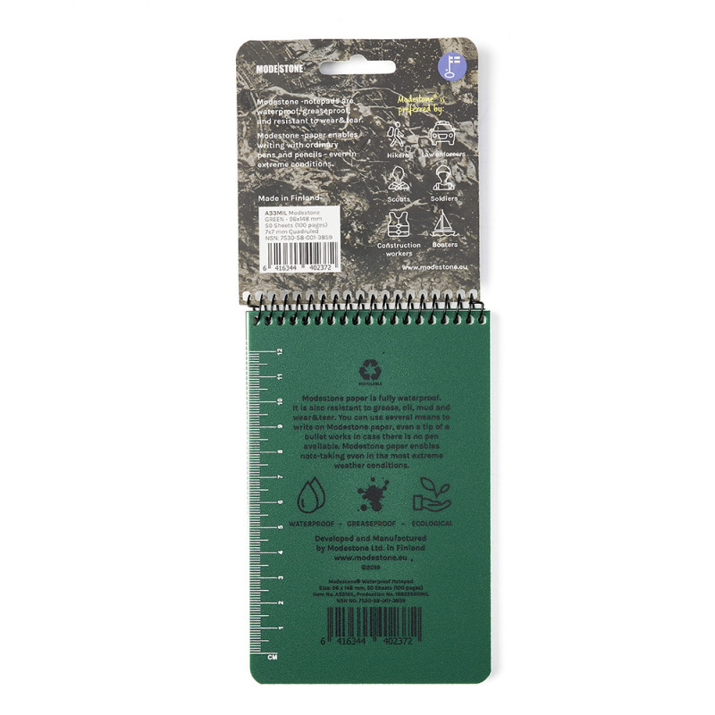 Carnet tout-temps militaire vert olive 96 × 148 mm – robuste & imperméable Carnet tout-temps militaire vert olive 96 × 148 mm – robuste & imperméable