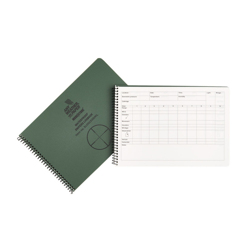 Carnet de bord tout temps spécial sniper vert olive – durable & fonctionnel Carnet de bord tout temps spécial sniper vert olive – durable & fonctionnel