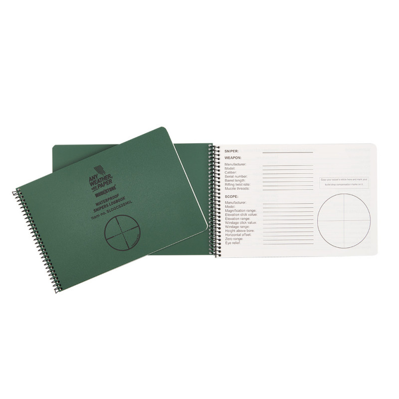 Carnet de bord tout temps spécial sniper vert olive – durable & fonctionnel Carnet de bord tout temps spécial sniper vert olive – durable & fonctionnel