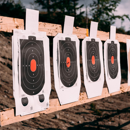 Lot 10 cibles à 25 m tout temps – 35 × 40 cm – entraînement tir durable