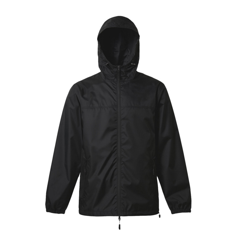 Veste coupe-vent imperméable & respirante Ripstop – Noir