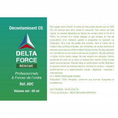 Spray Décontaminant de Première Urgence – Décontaminant CS Anti-Irritant