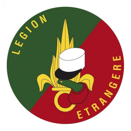 Autocollant Légion vitrophanie rond Ø 8 cm – logo Légion