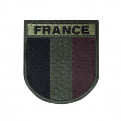 Écusson brodé France basse visibilité – bordure vert armée
