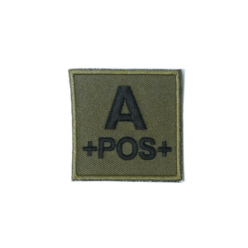 Écusson groupe sanguin brodé Velcro identification médicale tactique