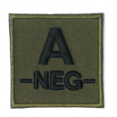 Écusson brodé groupe sanguin dos agrippant