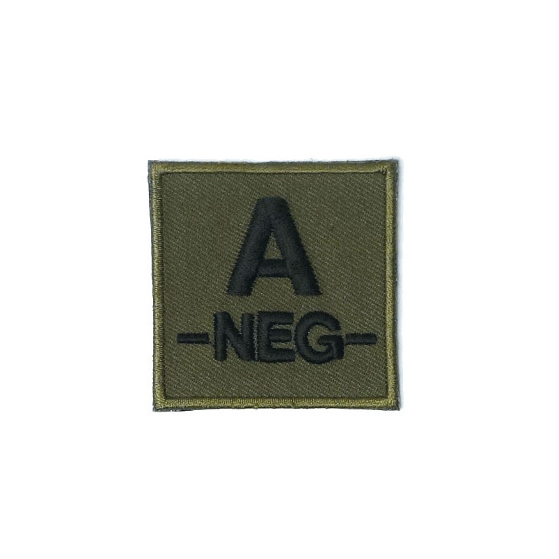 Écusson groupe sanguin brodé Velcro identification médicale tactique