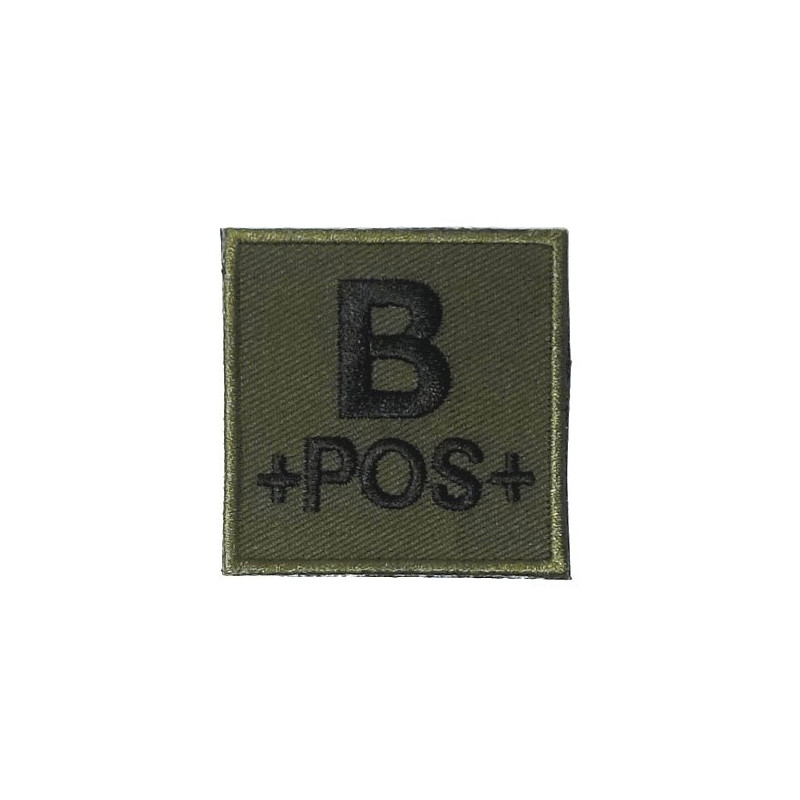 Écusson groupe sanguin brodé Velcro identification médicale tactique