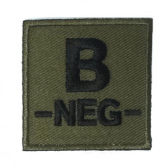 Écusson brodé groupe sanguin dos agrippant