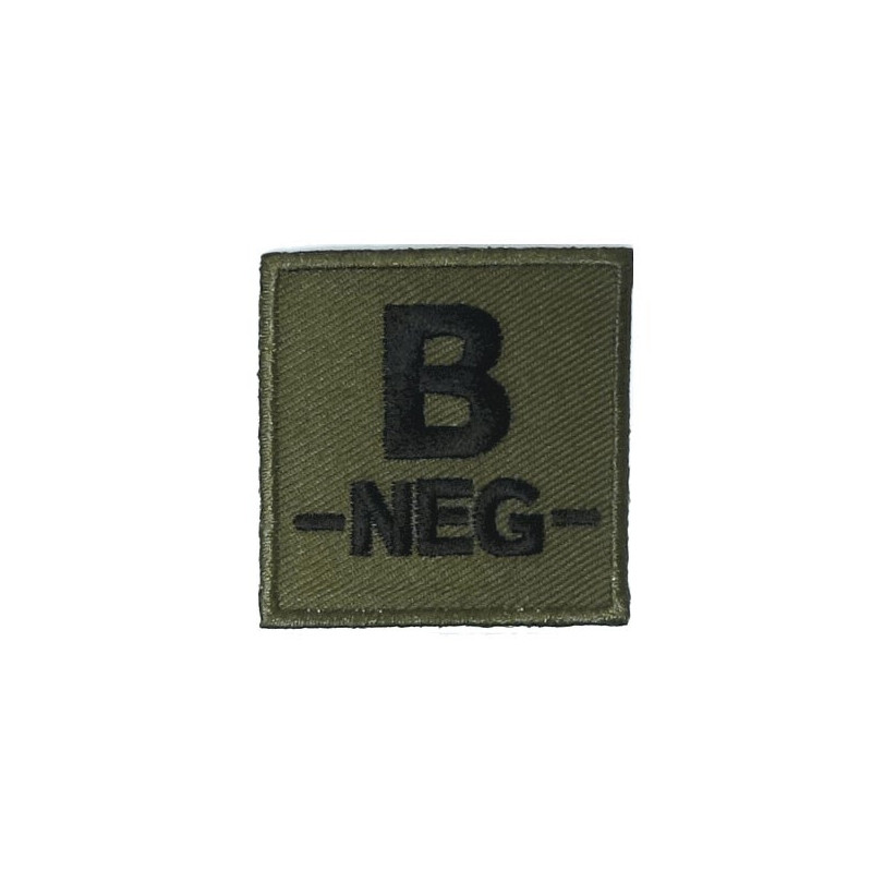 Écusson groupe sanguin brodé Velcro identification médicale tactique