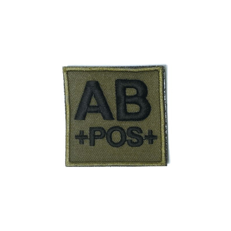 Écusson groupe sanguin brodé Velcro identification médicale tactique
