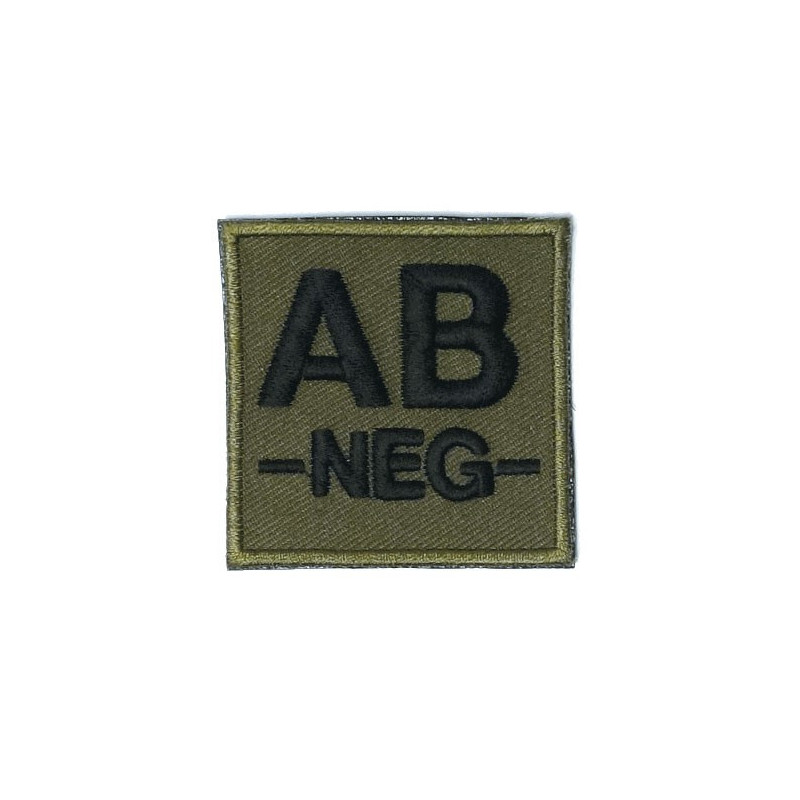 Écusson groupe sanguin brodé Velcro identification médicale tactique