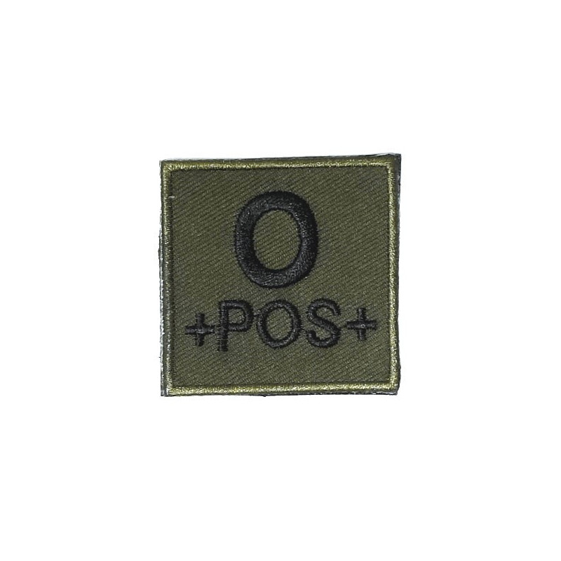 Écusson groupe sanguin brodé Velcro identification médicale tactique
