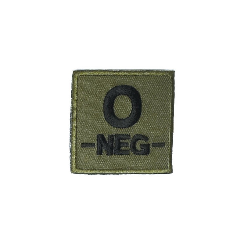 Écusson groupe sanguin brodé Velcro identification médicale tactique