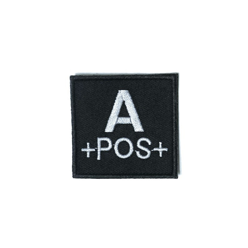 Écusson groupe sanguin brodé Velcro identification médicale tactique