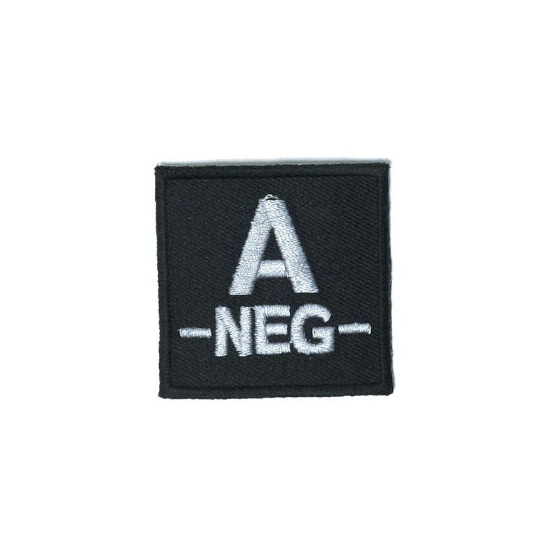 Écusson groupe sanguin brodé Velcro identification médicale tactique