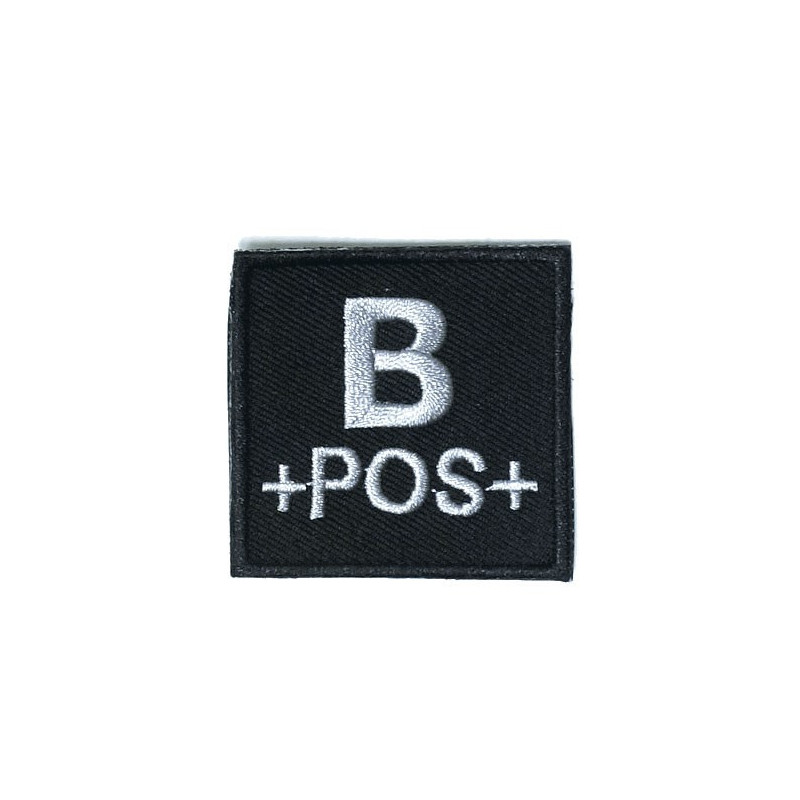 Écusson groupe sanguin brodé Velcro identification médicale tactique