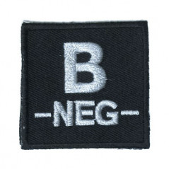 Écusson brodé groupe sanguin dos agrippant