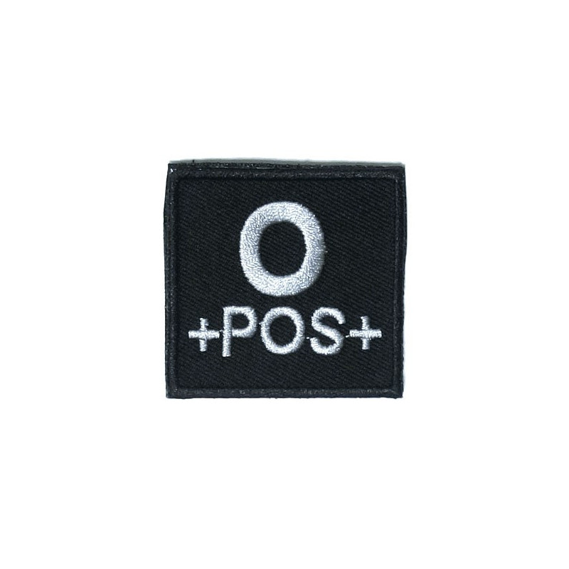 Écusson groupe sanguin brodé Velcro identification médicale tactique