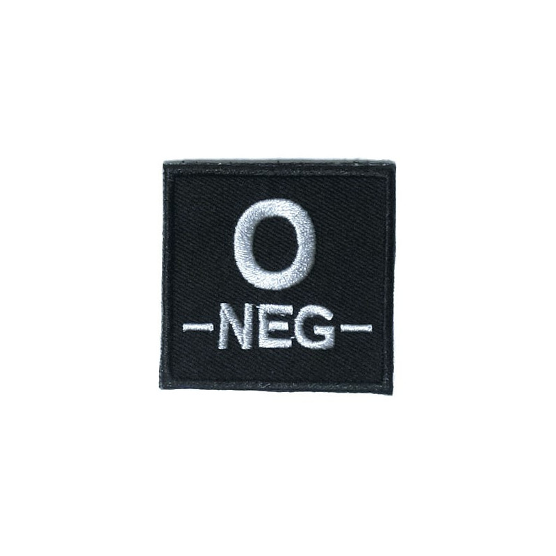 Écusson groupe sanguin brodé Velcro identification médicale tactique