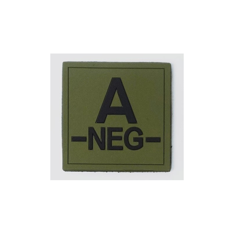 Écusson caoutchouc groupe sanguin dos agrippant – 5 × 5 cm Écusson caoutchouc groupe sanguin dos agrippant – 5 × 5 cm