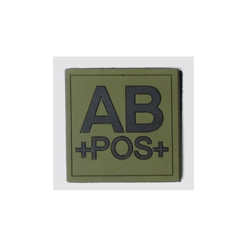 Écusson caoutchouc groupe sanguin dos agrippant – 5 × 5 cm Écusson caoutchouc groupe sanguin dos agrippant – 5 × 5 cm