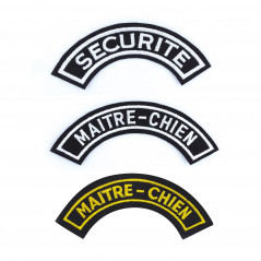 Broderie demi-lune « Sécurité » – écusson 12x2,5 cm pour uniforme