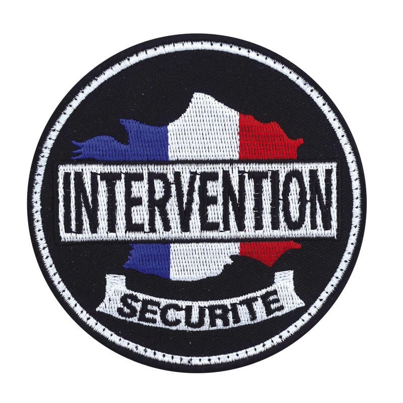 Écusson rond brodé « Sécurité » – patch velcro diamètre 9 cm Écusson rond brodé « Sécurité » – patch velcro diamètre 9 cm