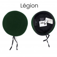 Béret militaire — bord cuir, laine vierge