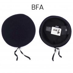 Béret militaire — bord cuir, laine vierge