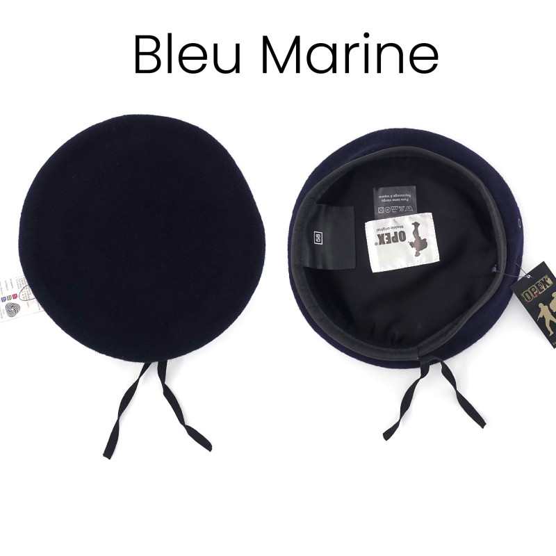 Beret militaire bord Béret militaire bord-cuir — laine vierge & maintien optimal