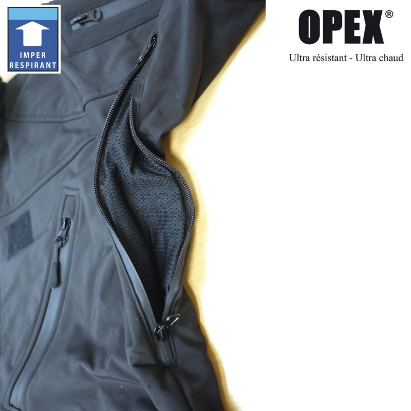 Blouson Softshell noir 3 couches – Imperméable & respirant Blouson Softshell noir 3 couches – Imperméable & respirant