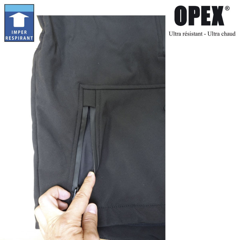 Blouson Softshell noir 3 couches – Imperméable & respirant Blouson Softshell noir 3 couches – Imperméable & respirant