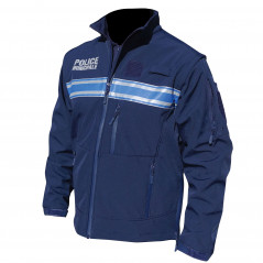 Blouson Softshell Police Municipale 2 en 1 Manches Amovibles – Vêtement intervention