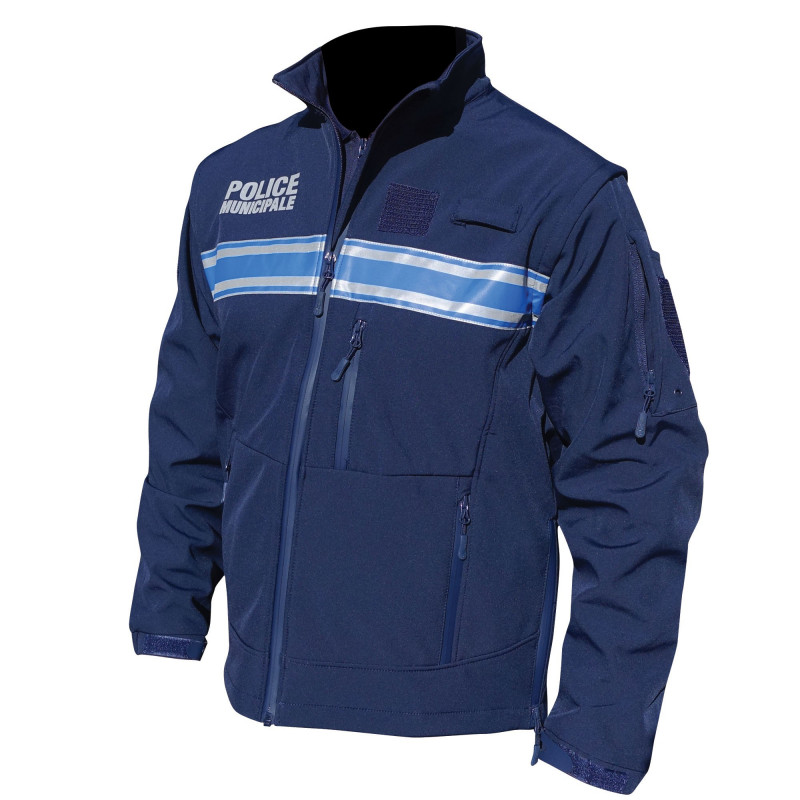 Blouson Softshell Police Municipale 2 en 1 Manches Amovibles – Vêtement intervention Blouson Softshell Police Municipale 2 en 1 Manches Amovibles – Vêtement intervention