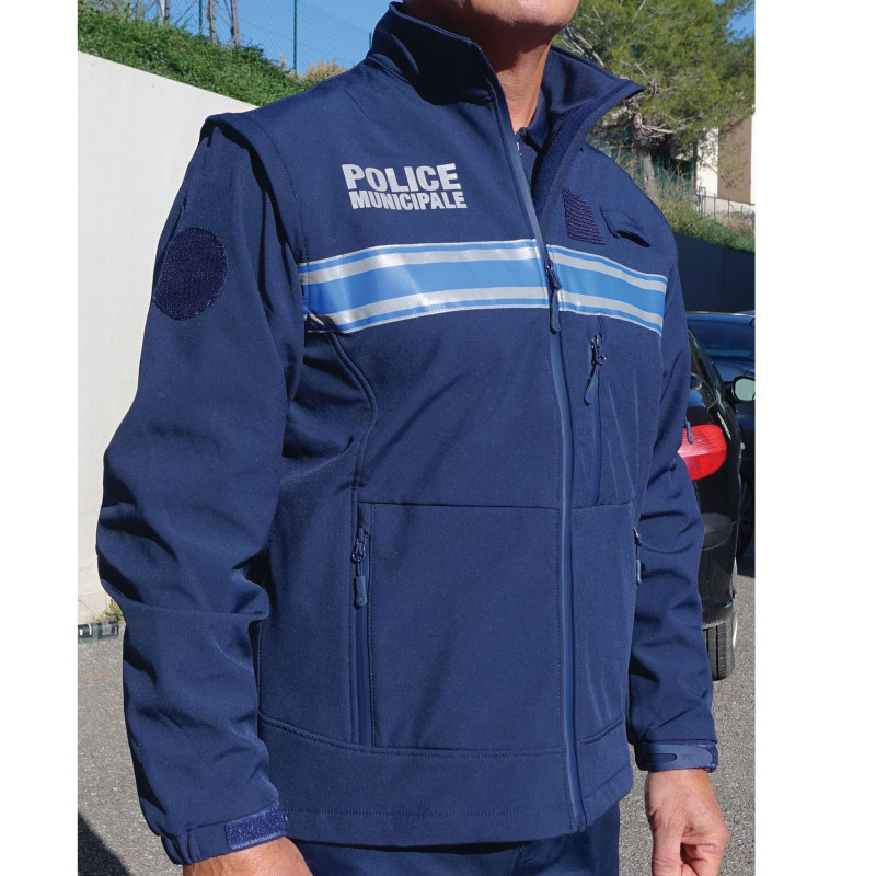 Blouson Softshell Police Municipale 2 en 1 Manches Amovibles – Vêtement intervention Blouson Softshell Police Municipale 2 en 1 Manches Amovibles – Vêtement intervention