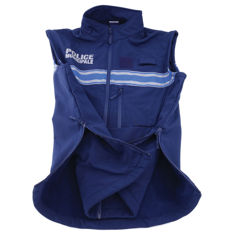 Blouson Softshell Police Municipale 2 en 1 Manches Amovibles – Vêtement intervention Blouson Softshell Police Municipale 2 en 1 Manches Amovibles – Vêtement intervention
